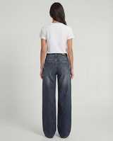 Jeans wide leg con cintura in denim