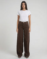 Jeans palazzo con cuciture frontali