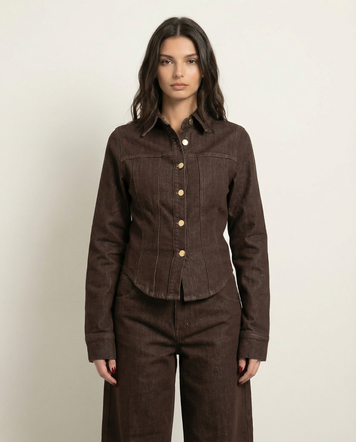 Giacca denim sagomata