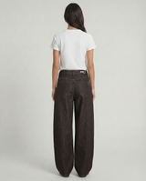 Jeans wide leg con coulisse