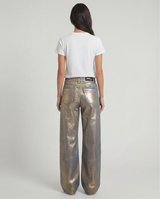 Jeans wide leg effetto laminato