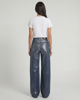 Jeans wide leg effetto laminato