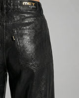 Jeans wide leg effetto laminato