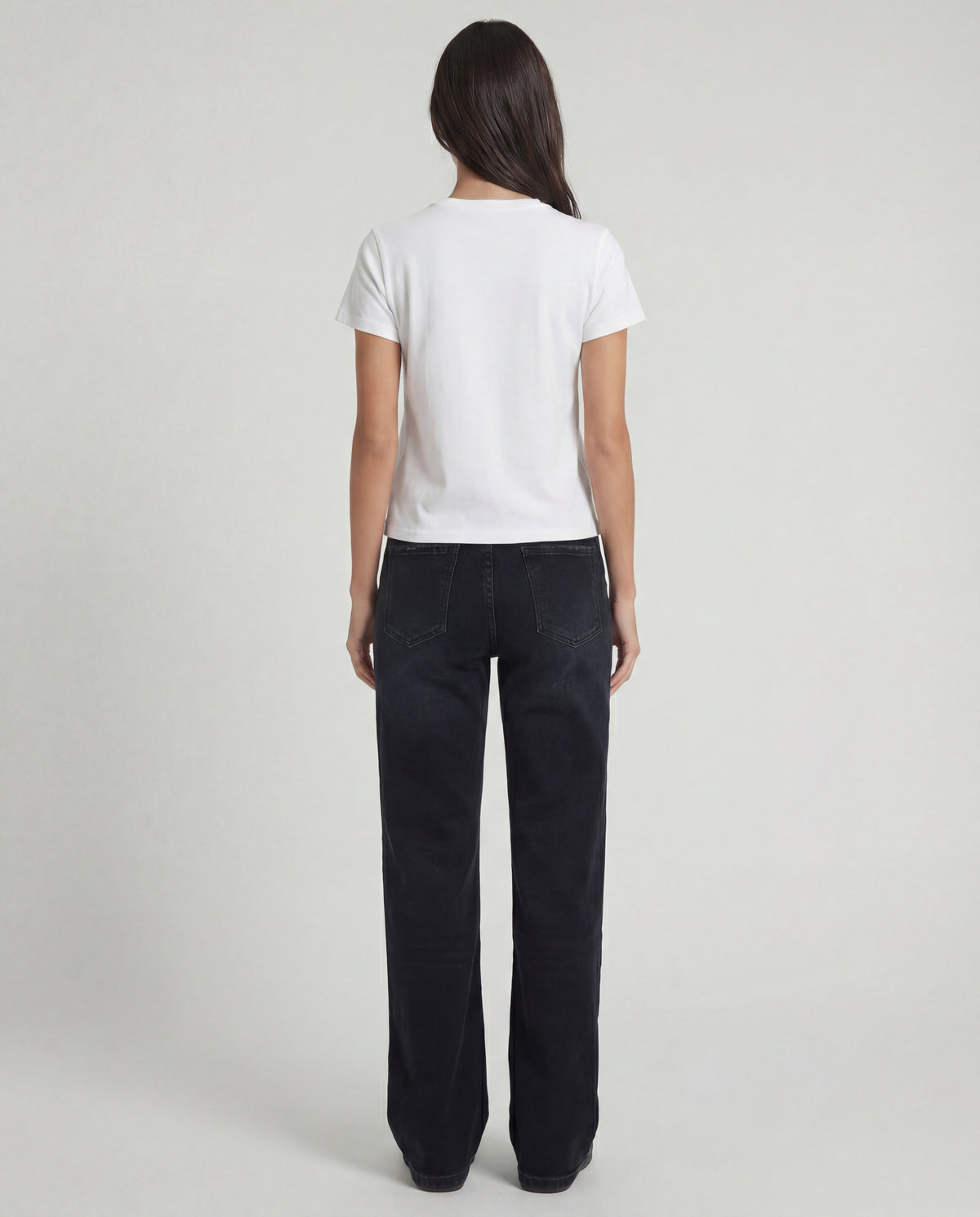 Jeans straight fit nero