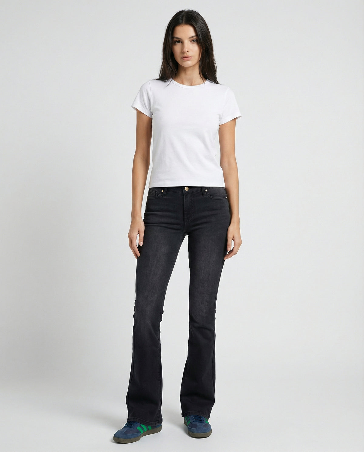 Jeans slim bootcut neri
