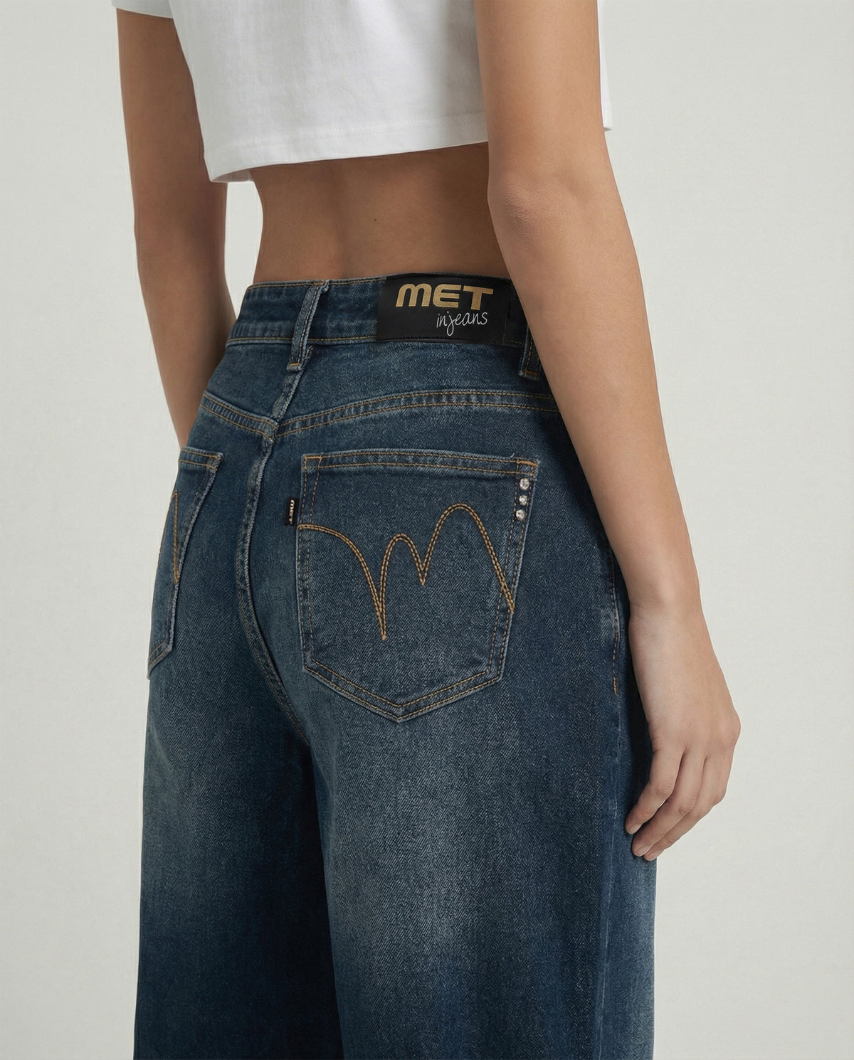 Jeans wide leg denim