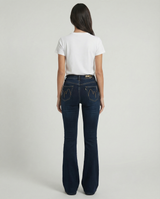 Jeans slim bootcut denim blu scuro