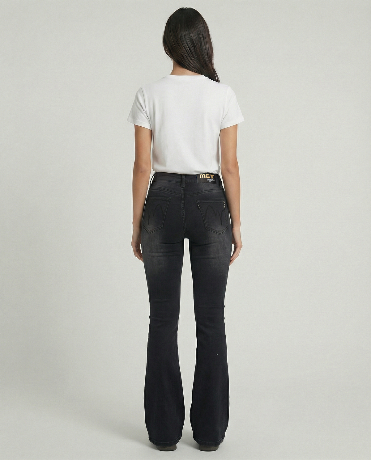 Jeans slim bootcut neri
