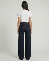 Jeans wide leg denim blu scuro