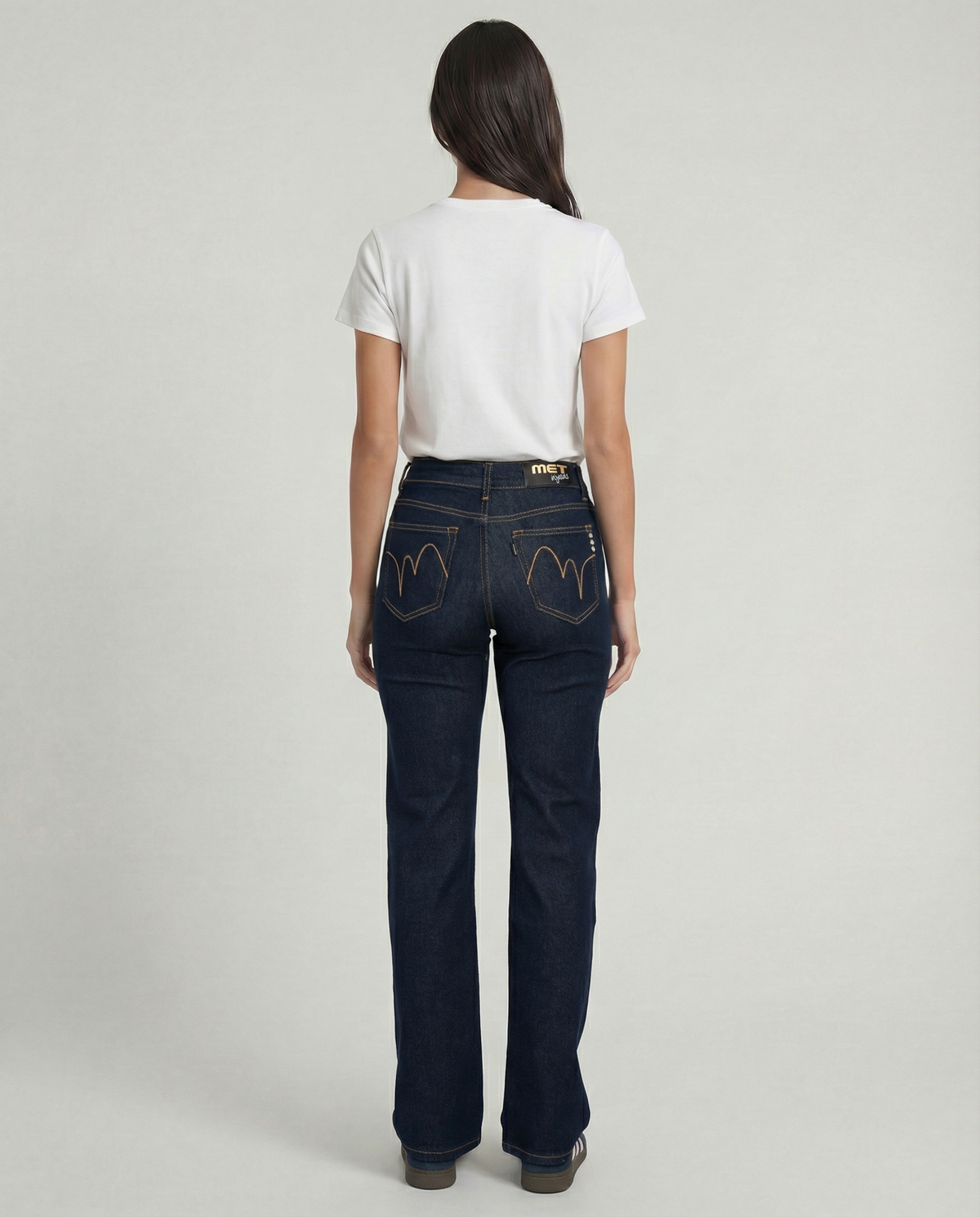 Jeans slim dritti blu scuro