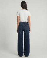 Jeans wide leg denim blu medio