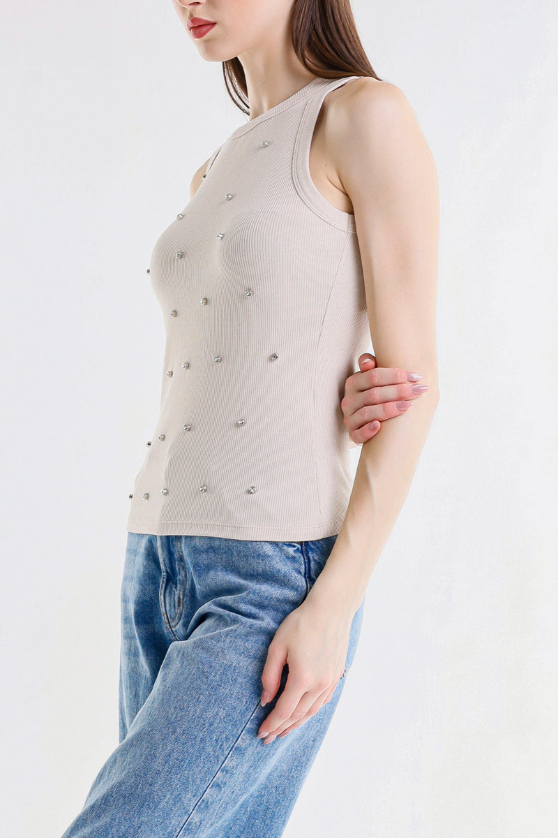 CANOTTA VOGATORE CON STRASS