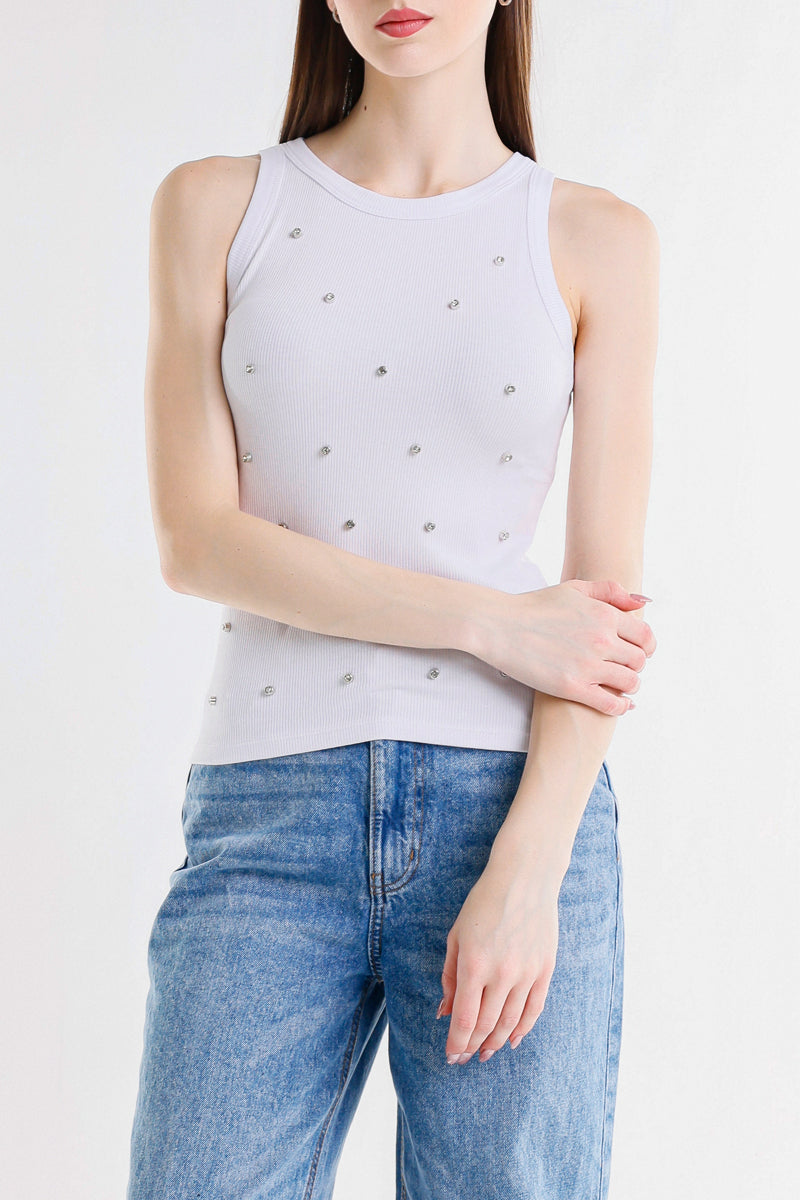 CANOTTA VOGATORE CON STRASS