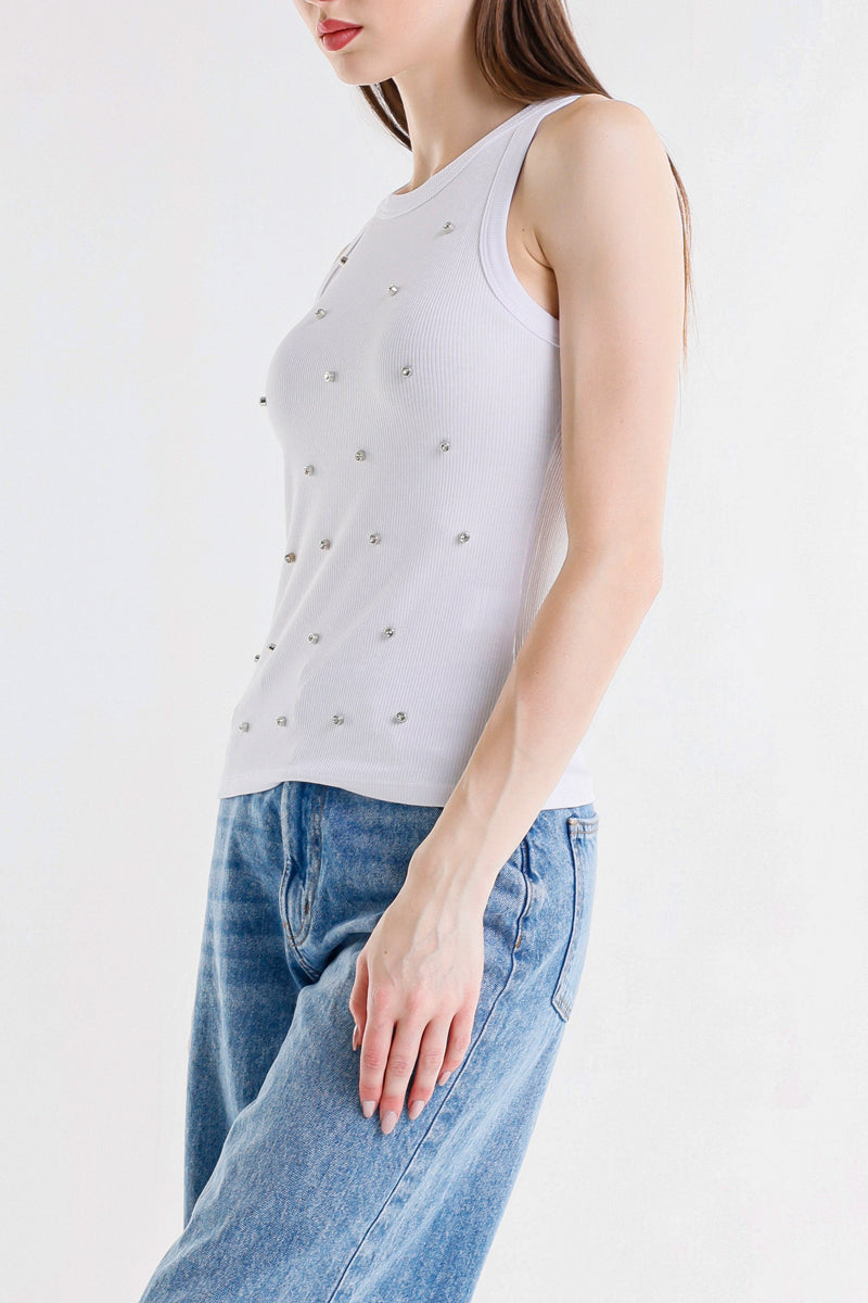 CANOTTA VOGATORE CON STRASS
