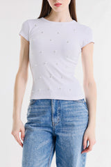 T-SHIRT CON PERLE