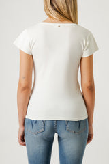 LAMINATED TEXT T-SHIRT