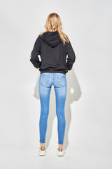 Jeans Skinny Blu a Vita Bassa