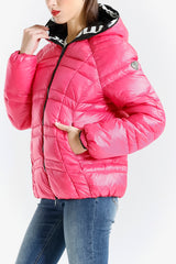Giacca Imbottita Donna con Cappuccio - Modello Corto