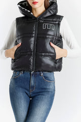 Gilet Imbottito Donna con Cappuccio