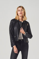 Giacca Biker in Eco-Pelle con Zip Asimmetrica