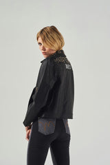 Giacca Biker Con Borchie