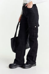 High-Waisted Bull Cargo Trousers