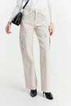 Cargo Pants in Bull Fabric with Studs