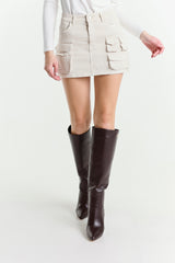 Cargo Mini Skirt with Patch Pockets