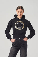 Hooded Sweatshirt with Raised Logo