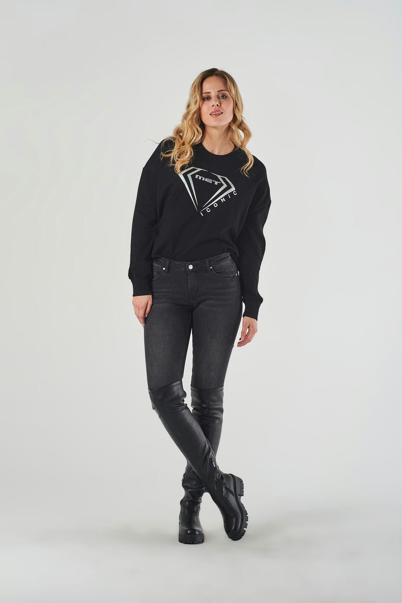 Jeans Skinny Grigio Vita Regolare