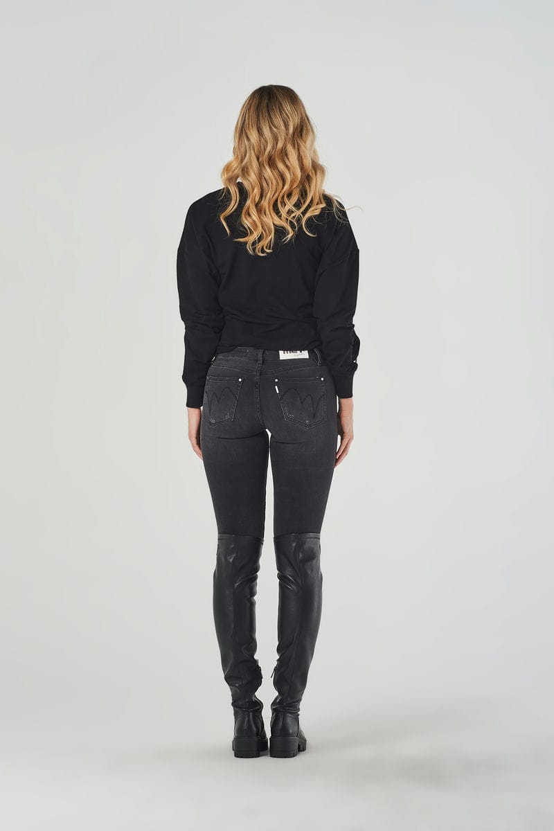 Jeans Skinny Grigio Vita Regolare