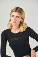 T-shirt Basic with Rhinestone Met Logo
