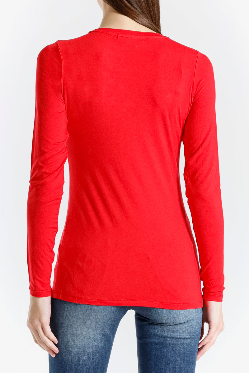 T-shirt Basic con Strass Logo Met