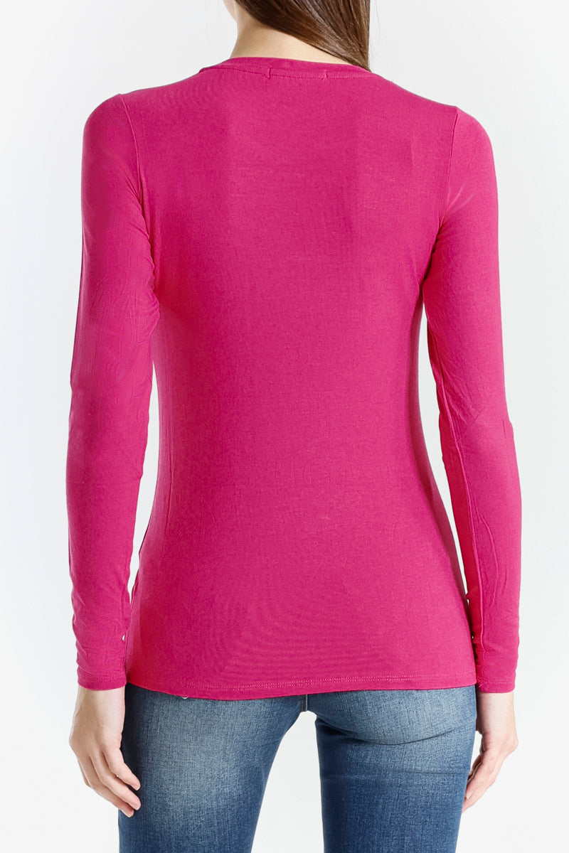 T-shirt Basic con Strass Logo Met
