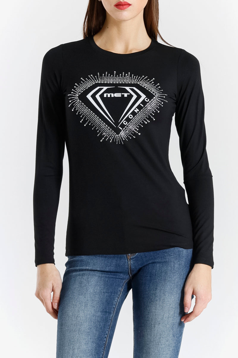 T-shirt Iconic Con Strass