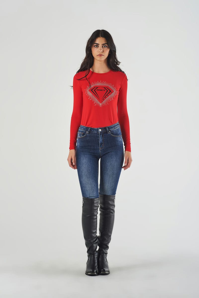 Jeans Push Up Blu Vita Regolare
