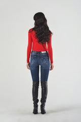 Blue Push-Up Jeans Regular Waist