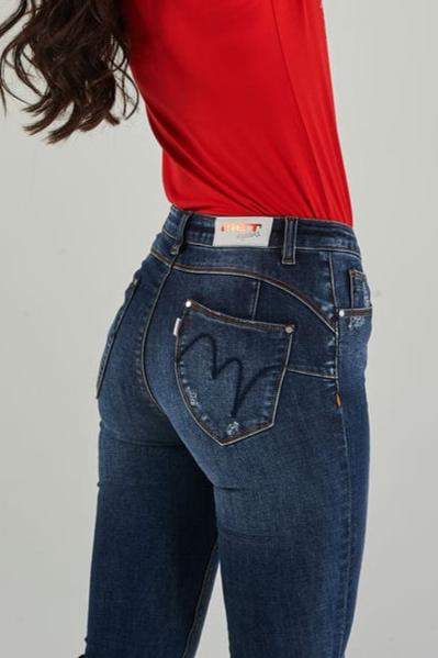 Jeans Push Up Blu Vita Regolare