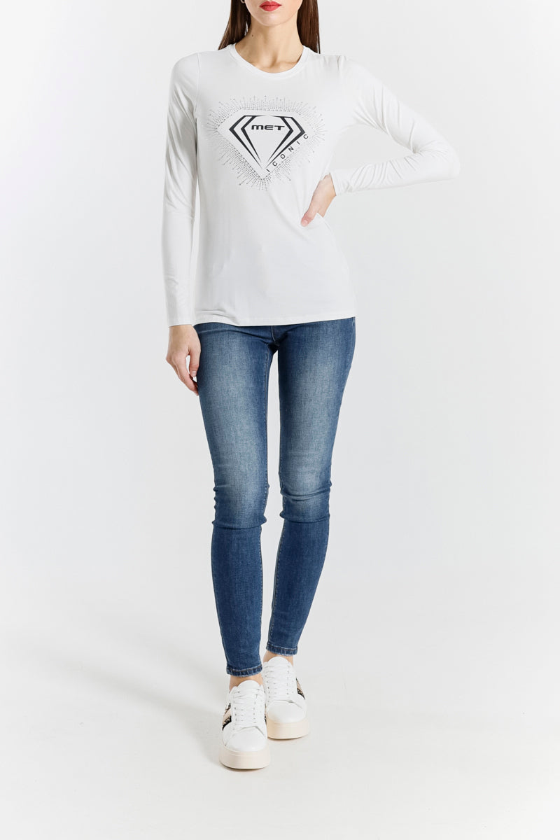 T-shirt Iconic Con Strass
