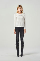 T-shirt Basic with Rhinestone Met Logo