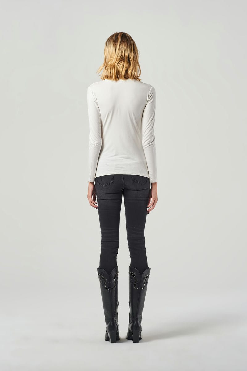 T-shirt Basic con Strass Logo Met