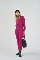 Sweatshirt set with zip and studs