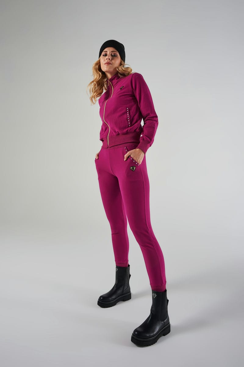Completo in Felpa con Zip e Borchie