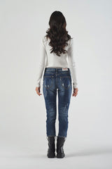 Blue Regular Waist Straight Leg Jeans