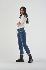 Blue Regular Fit Straight Leg Jeans