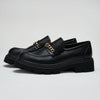 Black Loafers with Lug Sole