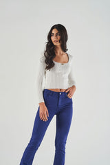 Black Regular Waist Flare Jeans