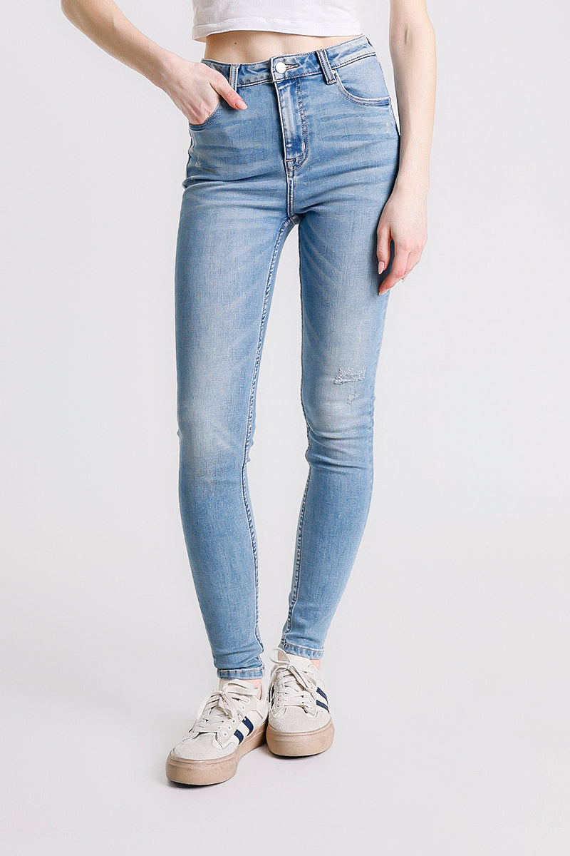 JEANS SKINNY A VITA ALTA