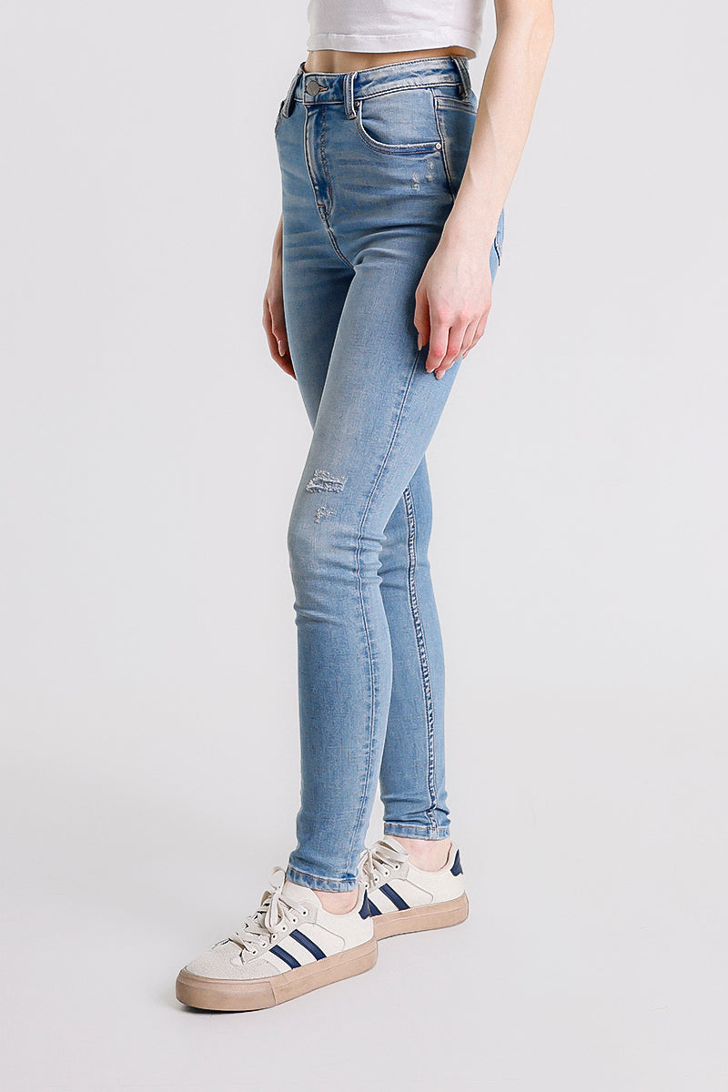 JEANS SKINNY A VITA ALTA