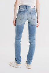 PANTALONE DENIM SKINNY CON STRASS